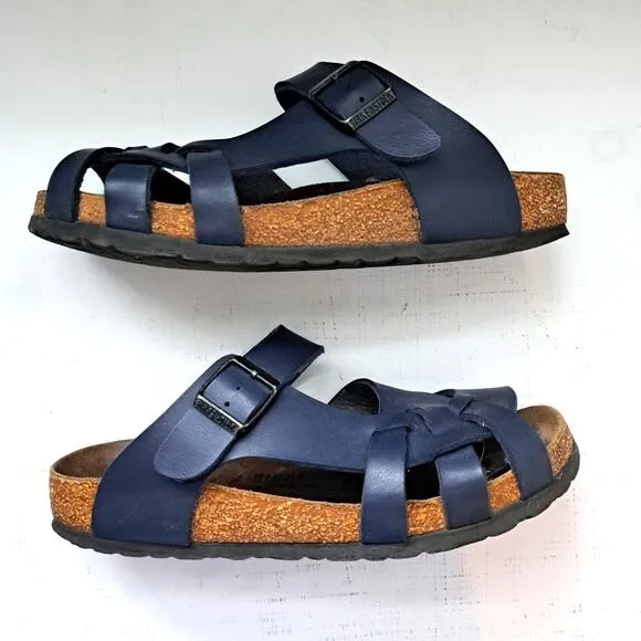 Birkenstock Pisa Navy Birko-Flor  Womens Sandals Size 37