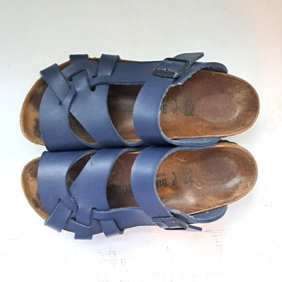 Birkenstock Pisa Navy Birko-Flor  Womens Sandals Size 37