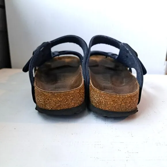 Birkenstock Pisa Navy Birko-Flor  Womens Sandals Size 37
