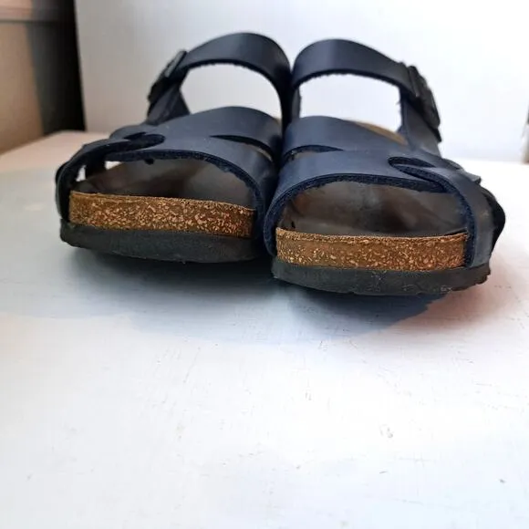 Birkenstock Pisa Navy Birko-Flor  Womens Sandals Size 37