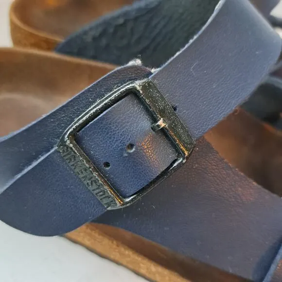 Birkenstock Pisa Navy Birko-Flor  Womens Sandals Size 37