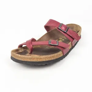 Birkenstock Red Oiled Leather Mayari Sandals Size 41
