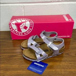 Birkenstock Rio Kids Magic Galaxy Lavender Sandals EU26/US K8 Narrow NEW 1003233