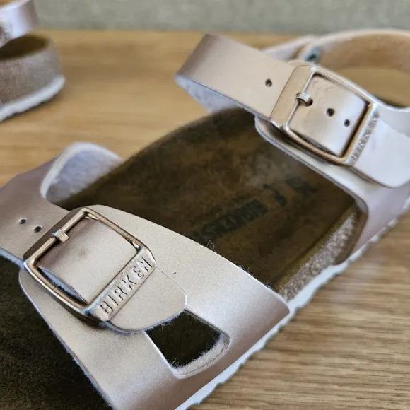 Birkenstock Rose Metallic Rio Sandals Size 34