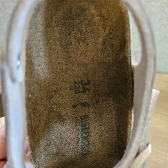 Birkenstock Rose Metallic Rio Sandals Size 34