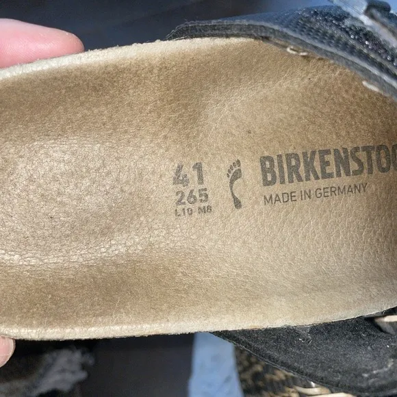 Birkenstock Sahara Futura Black Nylon Adjust Straps Size 41 Men's 8 Ladies 10