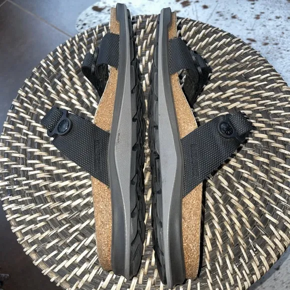 Birkenstock Sahara Futura Black Nylon Adjust Straps Size 41 Men's 8 Ladies 10