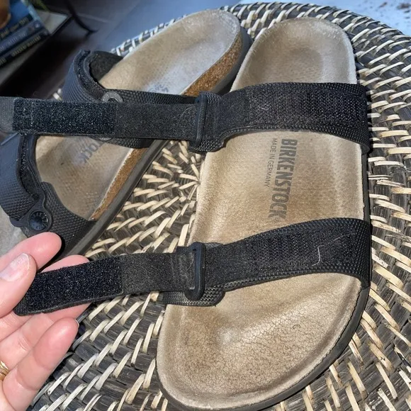 Birkenstock Sahara Futura Black Nylon Adjust Straps Size 41 Men's 8 Ladies 10
