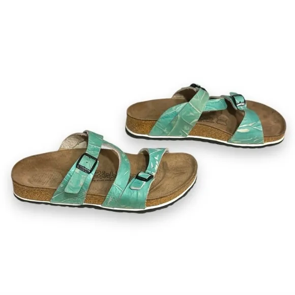 BIRKENSTOCK Salina Textured Leather Salina Cross Strap Sandals- BIRKI’S