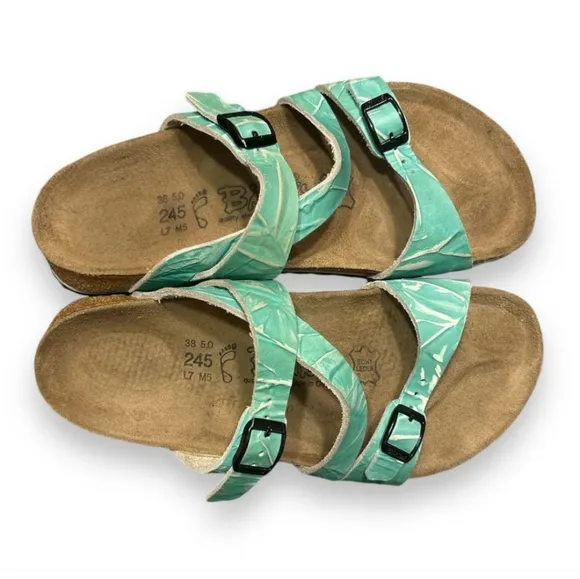 BIRKENSTOCK Salina Textured Leather Salina Cross Strap Sandals- BIRKI’S