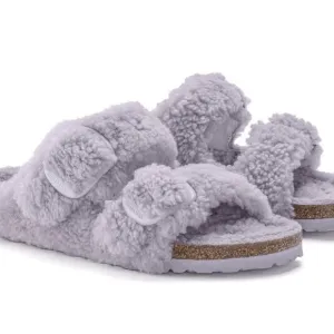 Birkenstock Shearling Sandals - Lavender