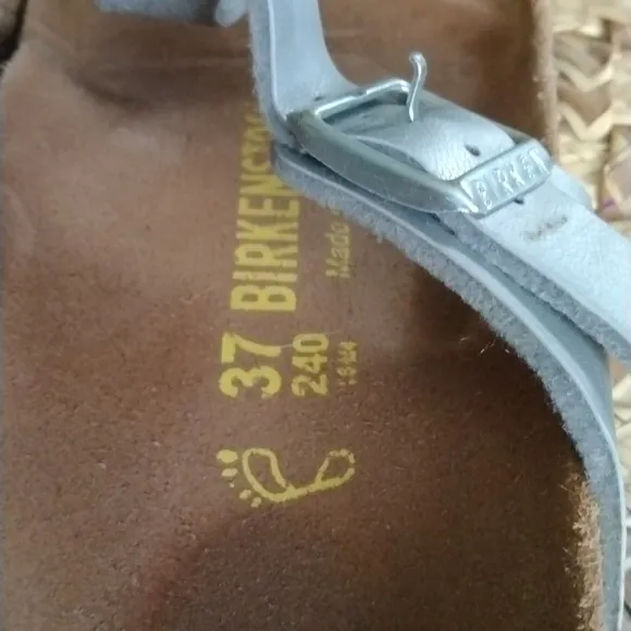 BIRKENSTOCK SILVER SANDALS