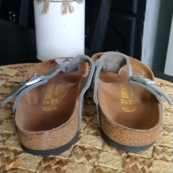 BIRKENSTOCK SILVER SANDALS
