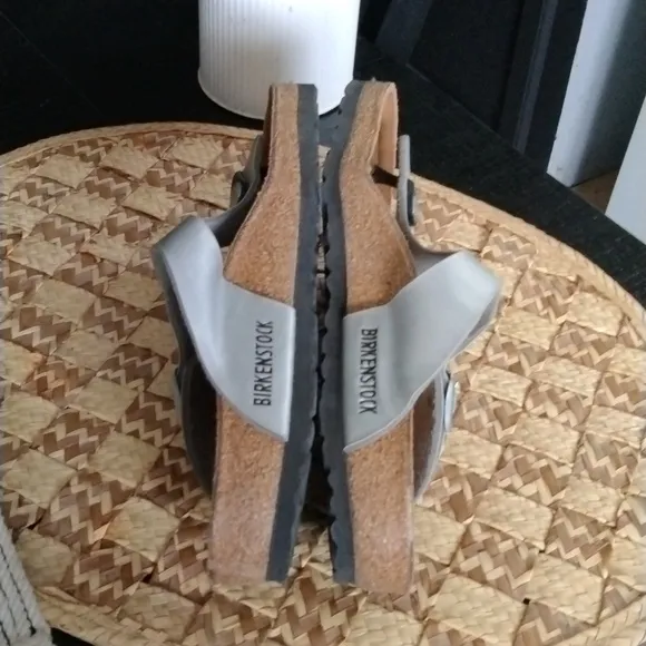 BIRKENSTOCK SILVER SANDALS
