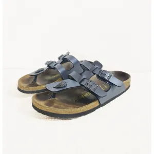 BIRKENSTOCK Sparta Sandals in metallic gray blue Womens size EU 39