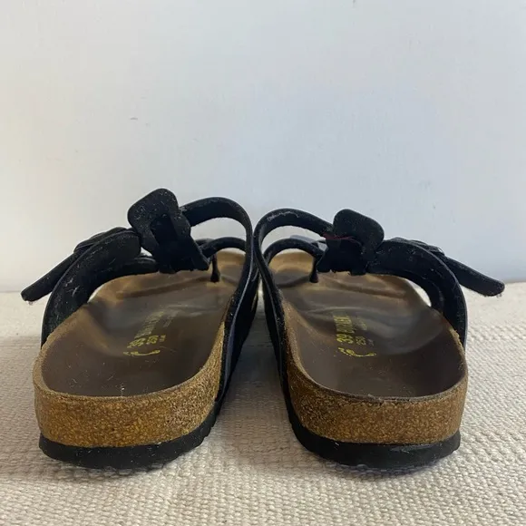 BIRKENSTOCK Sparta Sandals in metallic gray blue Womens size EU 39