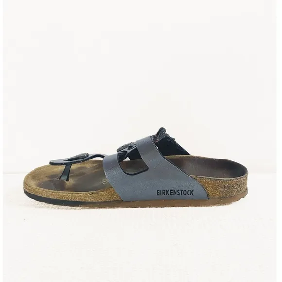 BIRKENSTOCK Sparta Sandals in metallic gray blue Womens size EU 39