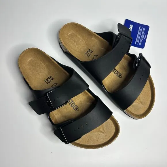 Birkenstock Unisex Arizona Two Strap Sandals in Black