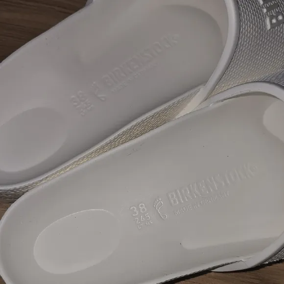 Birkenstock White Slide Sandals