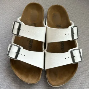 Birkenstock Women's Arizona Birko-Flo White Birko-Flor Sandals