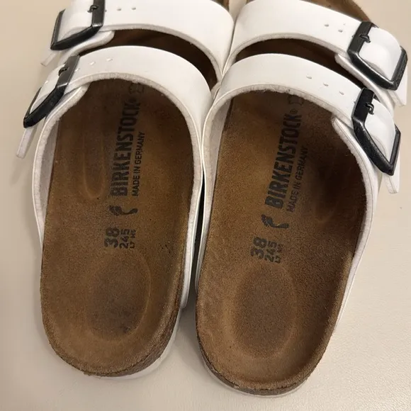 Birkenstock Women's Arizona Birko-Flo White Birko-Flor Sandals