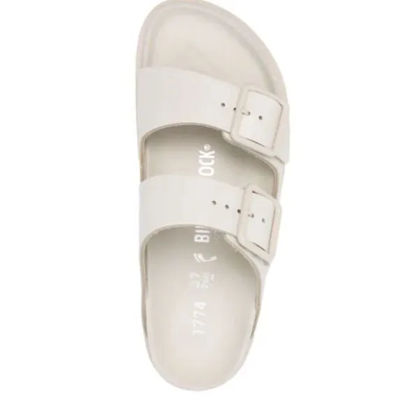 Birkenstock Women's Arizona Birko Flor White  Sandals size 38 Medium/Narrow