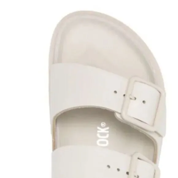 Birkenstock Women's Arizona Birko Flor White  Sandals size 38 Medium/Narrow
