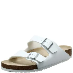 BIRKENSTOCK WOMEN'S ARIZONA DOUBLE BUCKLE CORK SANDALS WHITE SIZE 36