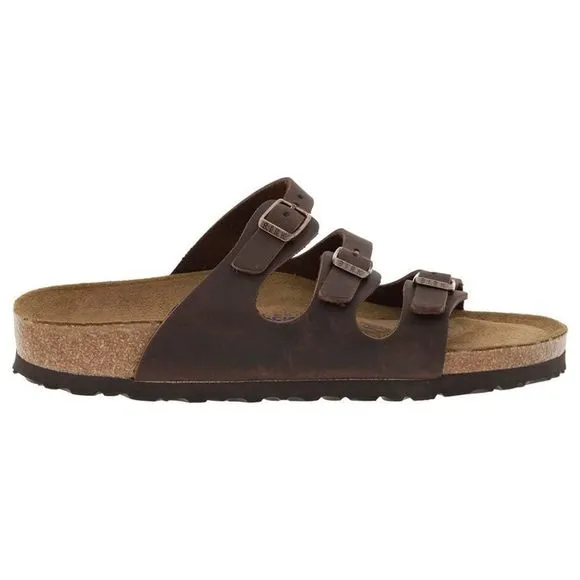 BIRKENSTOCK WOMEN'S FLORIDA SOFT FOOTBED BIRKO-FLOR HAVANA SANDALS - 40 M E