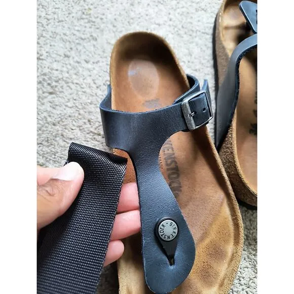 Birkenstock Womens Gizeh Birko Eva Navy Blue Thong Sandals Size 36 (US 5 - 5.5)