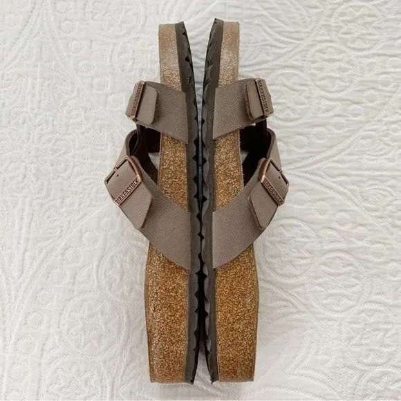 Birkenstock Women's Yao Birko-Flor Slide Sandals, Mocha
