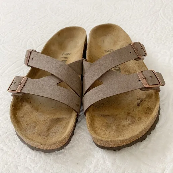 Birkenstock Women's Yao Birko-Flor Slide Sandals, Mocha