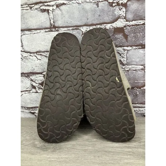 Birkenstock Wool Felt Beige Arizona Comfort Slides Sandals Women Sz 38EU/7.5M US