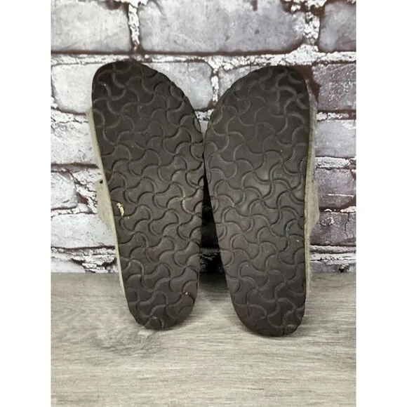 Birkenstock Wool Felt Beige Arizona Comfort Slides Sandals Women Sz 38EU/7.5M US