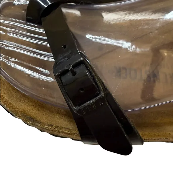 Birkenstock | Yara Sandals Black Patent Leather Wrap Strap Ankle Size 38 (7-7.5)