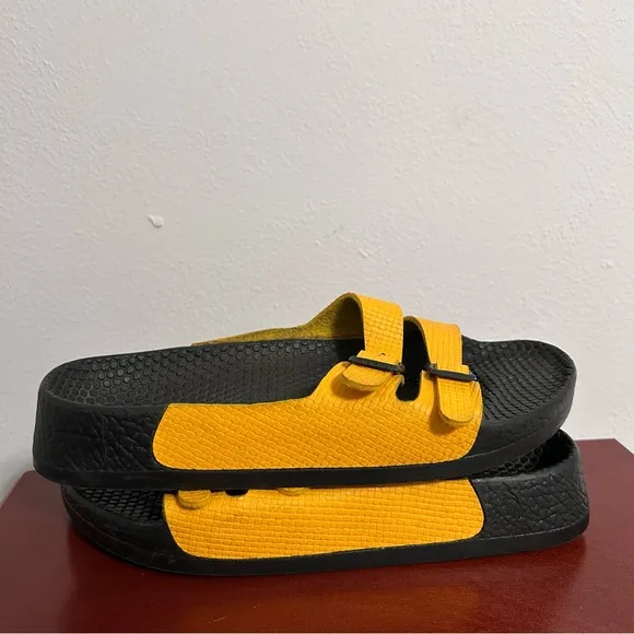 Birkenstock Yellow Leather Sandals Unisex