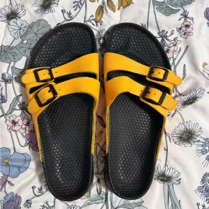 Birkenstock Yellow Leather Sandals Unisex