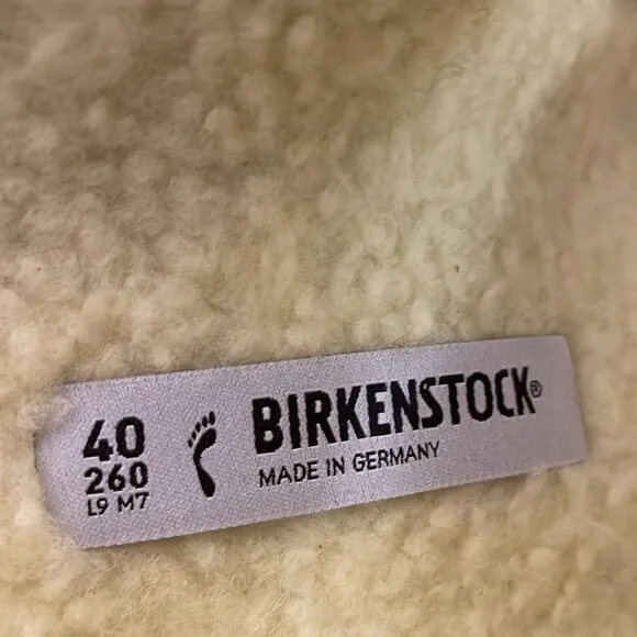 Birkenstock Arizona Big Buckle Shearling Sandals Yellow EU 40/US Women 9/UK 7