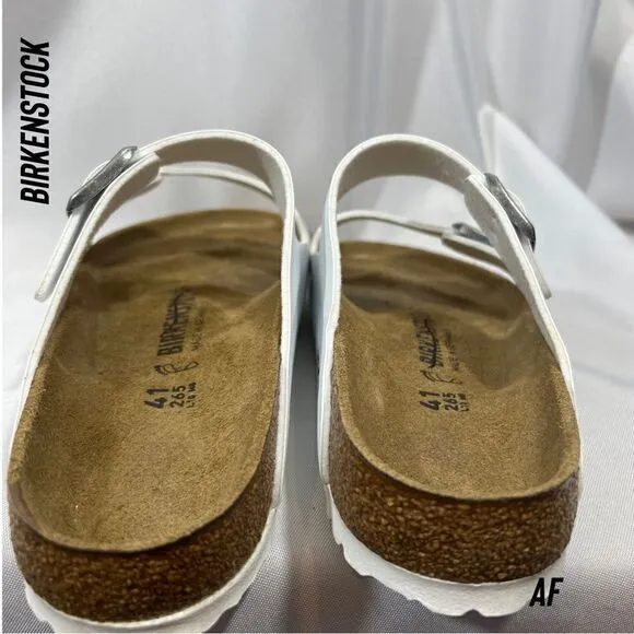 BIRKENSTOCK ARIZONA BIRKO-FLOR SANDALS WHITE NEW