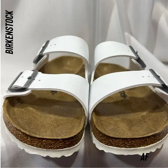 BIRKENSTOCK ARIZONA BIRKO-FLOR SANDALS WHITE NEW