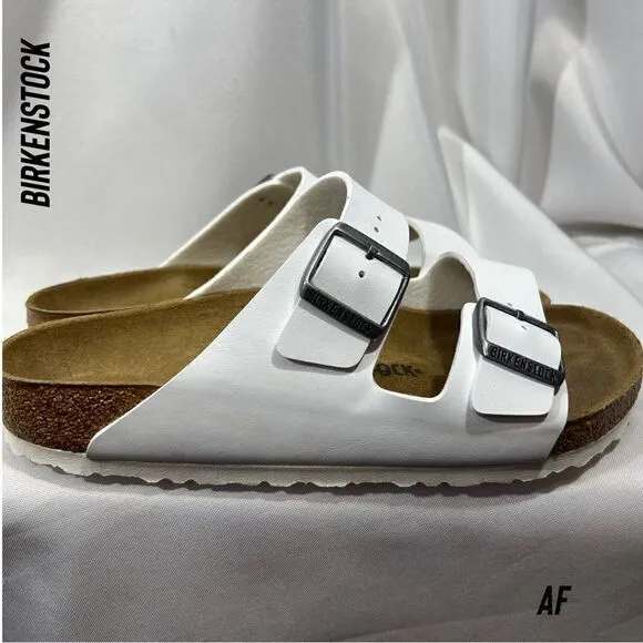 BIRKENSTOCK ARIZONA BIRKO-FLOR SANDALS WHITE NEW