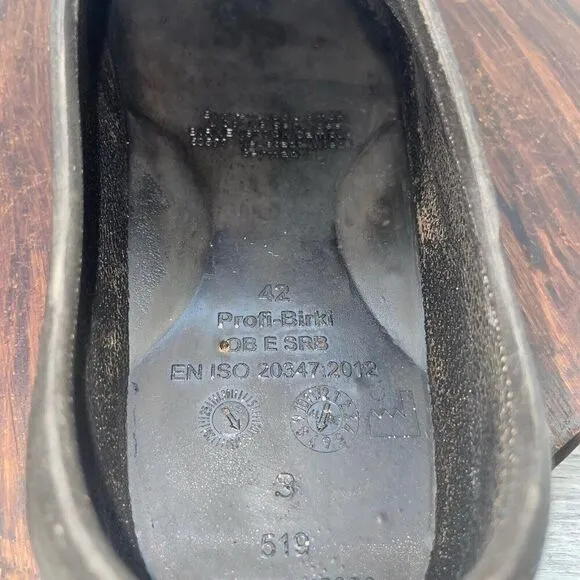 Birkenstock Profi-Birki Regular Fit Black Women's 11 Men’s 9 Clogs Sandals Shoes