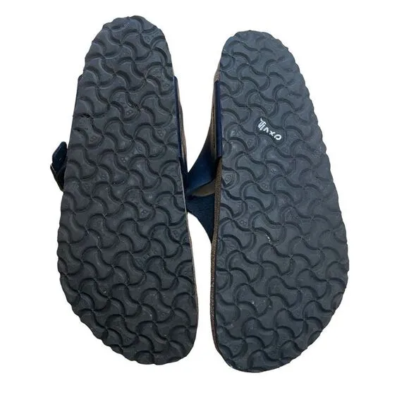 Birkenstocks Gizeh Birko-Flor Navy Blue Sandals