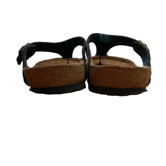 Birkenstocks Gizeh Birko-Flor Navy Blue Sandals