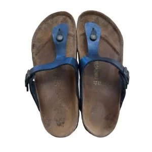 Birkenstocks Gizeh Birko-Flor Navy Blue Sandals
