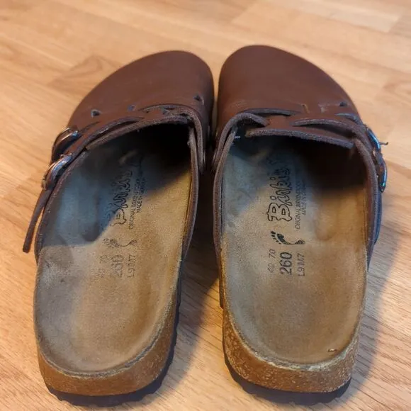 Birki’s By Birkenstock Camden Clog Womens 9 Mens 7 Brown Sandals Double Buckle