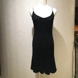 Black Beaded Cocktail Dress  Small