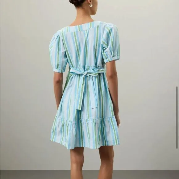 Blockprints Aria Dress Blue and Green XS