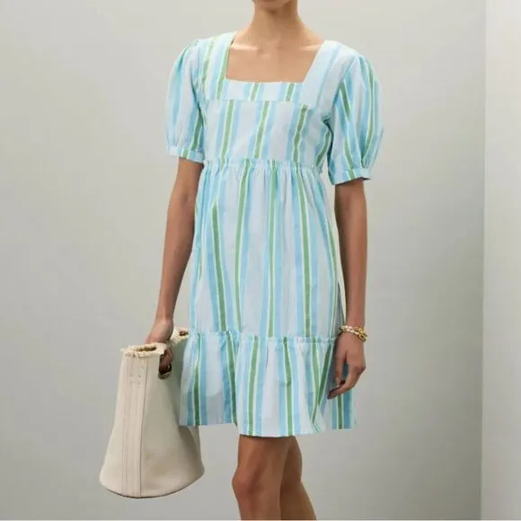 Blockprints Aria Dress Blue and Green XS
