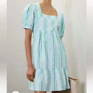 Blockprints Aria Dress Blue and Green XS